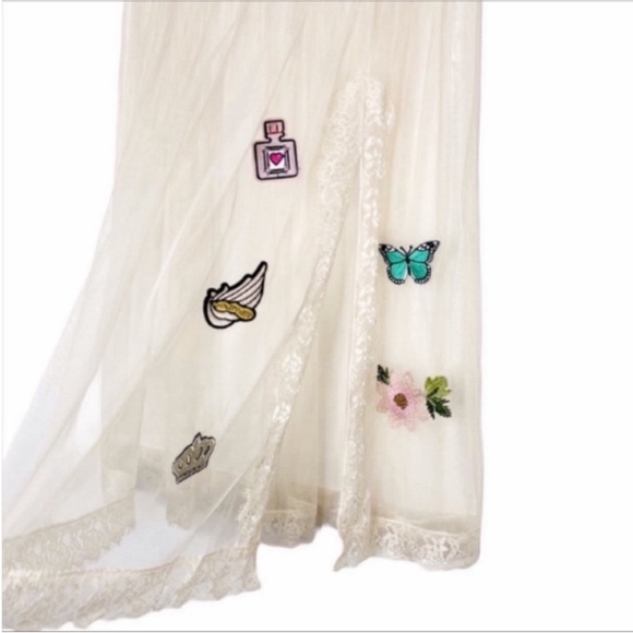 EASEL ballet-inspired patches sheer skirt S - Picture 3 of 8